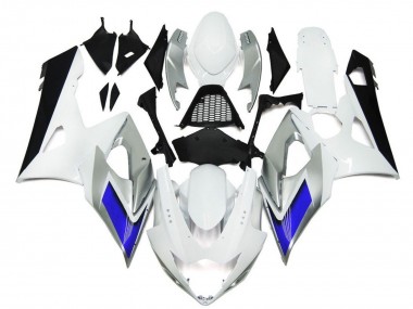Discount 2005-2006 Glossy White Silver Blue Suzuki GSXR 1000 Motorcycle Fairings Canada