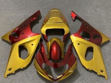 Discount 2000-2002 Gold Red Suzuki GSXR 1000 Motorcycle Fairings Canada