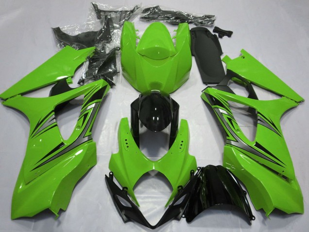 Discount 2007-2008 Green Glossy Black OEM Style Suzuki GSXR 1000 Motorcycle Fairings Canada