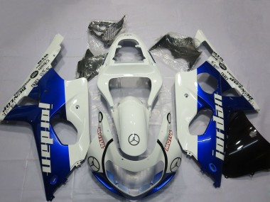 Discount 2000-2002 White Blue Jordan Suzuki GSXR 1000 Motorcycle Fairings Canada