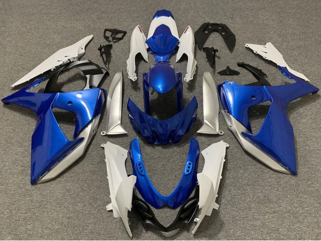 Discount 2009-2016 White Silver Blue Suzuki GSXR 1000 Motorcycle Fairings Canada