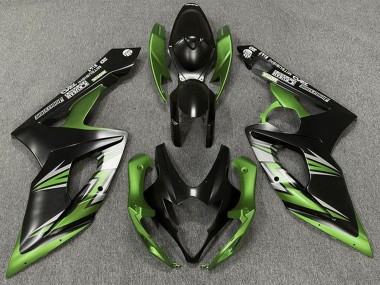 Discount 2005-2006 Matte Black Green Suzuki GSXR 1000 Motorcycle Fairing Canada