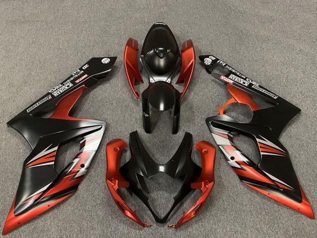 Discount 2005-2006 Matte Black Orange Suzuki GSXR 1000 Motorcycle Fairings Canada