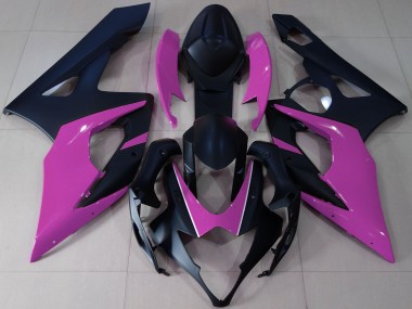 Discount 2005-2006 Matte Black Pink Suzuki GSXR 1000 Motorcycle Fairings Canada