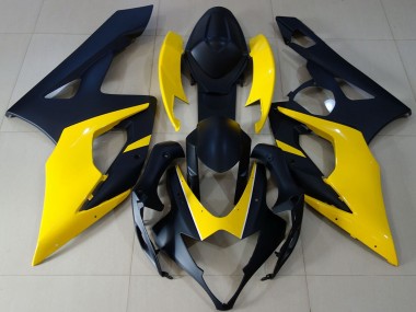 Discount 2005-2006 Matte Black Yellow Suzuki GSXR 1000 Motorcycle Fairings Canada