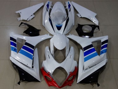 Discount 2007-2008 White Blue OEM Style Suzuki GSXR 1000 Motorcycle Fairings Canada