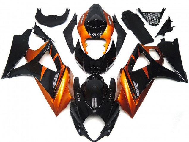 Discount 2007-2008 Orange Glossy Black Suzuki GSXR 1000 Motorcycle Fairings Canada