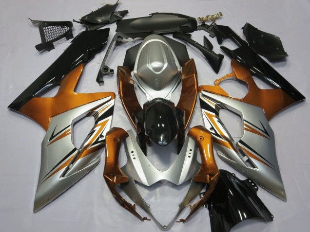 Discount 2005-2006 Orange Silver Glossy Black Suzuki GSXR 1000 Motorcycle Fairings Canada