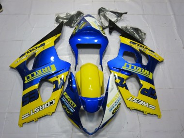 Discount 2003-2004 Blue Yellow Black Pirelli Suzuki GSXR 1000 Motorcycle Fairings Canada