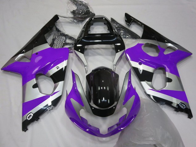 Discount 2000-2002 Purple Silver Glossy Black OEM Style Suzuki GSXR 1000 Motorcycle Fairings Canada