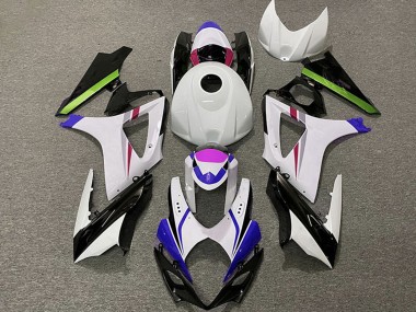 Discount 2007-2008 White Blue Green Black Racing Suzuki GSXR 1000 Motorcycle Fairings Canada
