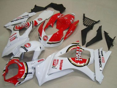 Discount 2007-2008 White Red Lucky Strike Suzuki GSXR 1000 Motorcycle Fairings Canada