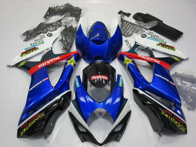 Discount 2007-2008 White Blue Red Black Rockstar Suzuki GSXR 1000 Motorcycle Fairing Canada