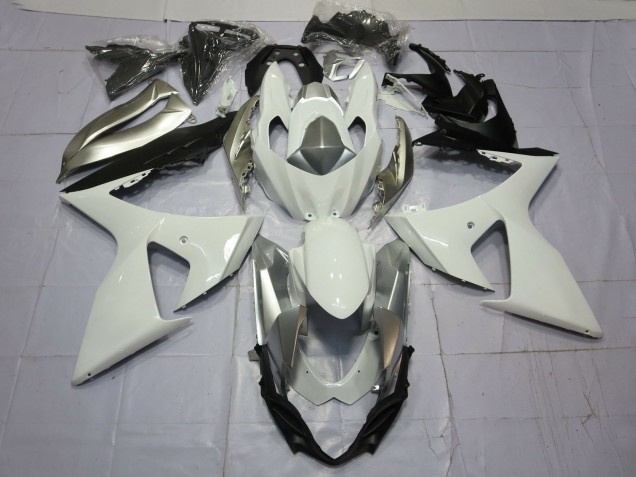 Discount 2009-2016 White Silver Suzuki GSXR 1000 Motorcycle Fairings Canada