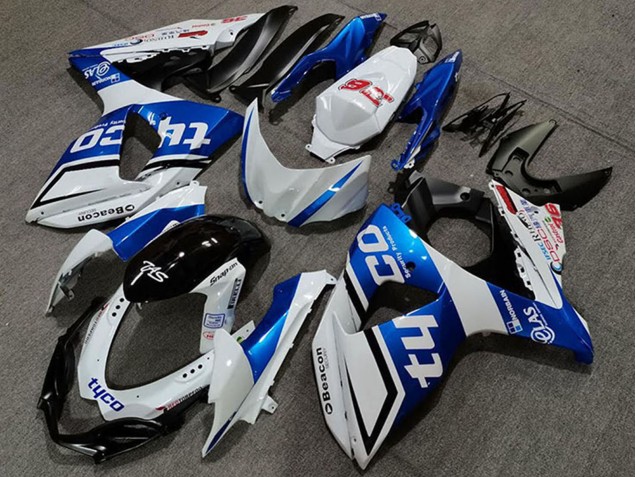 Discount 2009-2016 White Blue Black Tyco Suzuki GSXR 1000 Motorcycle Fairings Canada