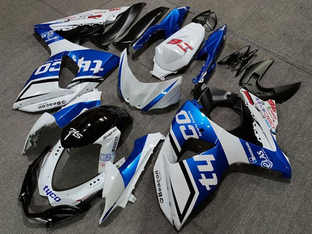 Discount 2009-2016 White Blue Black Tyco Suzuki GSXR 1000 Motorcycle Fairings Canada