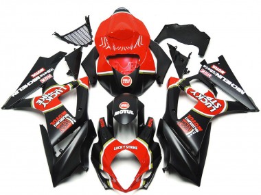 Discount 2007-2008 Red Black Lucky Strike Suzuki GSXR 1000 Motorcycle Fairings Canada