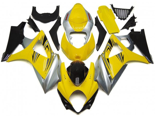 Discount 2007-2008 Yellow Silver Black OEM Style Suzuki GSXR 1000 Motorcycle Fairings Canada
