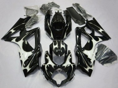 Discount 2008-2010 Glossy Black White Suzuki GSXR 600 / GSXR 750 Motorcycle Fairings Canada