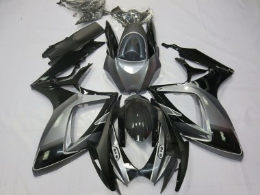 Discount 2006-2007 Grey Glossy Black Stripe Suzuki GSXR 600 / GSXR 750 Motorcycle Fairings Canada