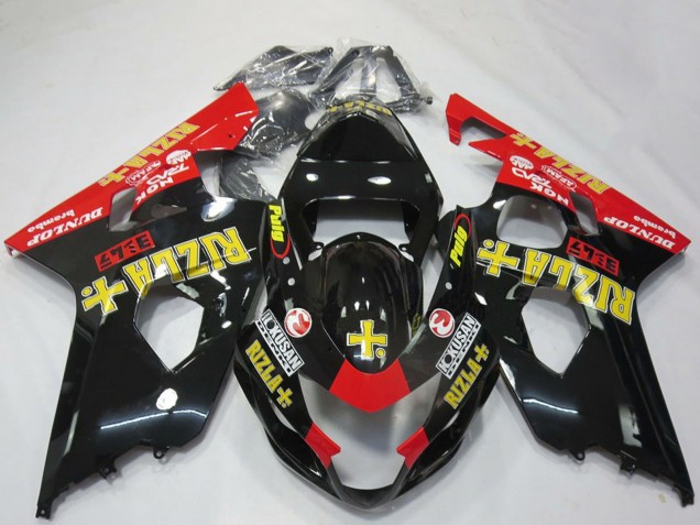 Discount 2004-2005 Glossy Black Red Yellow Rizla Suzuki GSXR 600 / GSXR 750 Motorcycle Fairings Canada