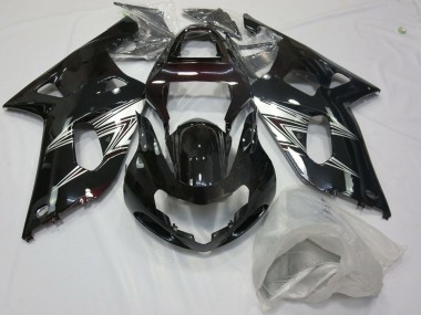 Discount 2001-2003 Glossy Black Silver White Suzuki GSXR 600 / GSXR 750 Motorcycle Fairings Canada