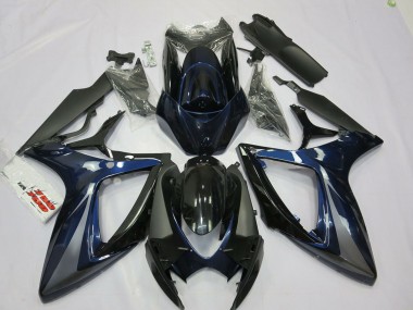 Discount 2006-2007 Blue Grey Black Stripe Suzuki GSXR 600 / GSXR 750 Motorcycle Fairings Canada