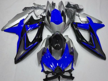 Discount 2008-2010 Silver Blue Glossy Black Suzuki GSXR 600 / GSXR 750 Motorcycle Fairings Canada