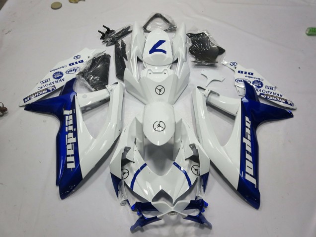 Discount 2008-2010 White Blue Jordan Suzuki GSXR 600 / GSXR 750 Motorcycle Fairings Canada