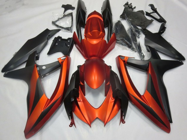 Discount 2008-2010 Burnt Orange Matte Black Suzuki GSXR 600 / GSXR 750 Motorcycle Fairings Canada