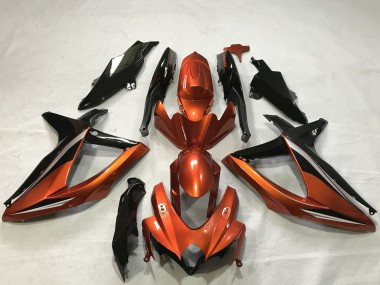 Discount 2008-2010 Burnt Orange Glossy Black Suzuki GSXR 600 / GSXR 750 Motorcycle Fairings Canada