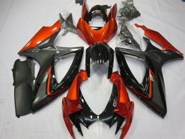 Discount 2006-2007 Burnt Orange Grey Glossy Black Suzuki GSXR 600 / GSXR 750 Motorcycle Fairings Canada