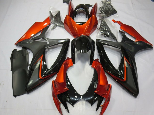 Discount 2006-2007 Burnt Orange Grey Glossy Black Suzuki GSXR 600 / GSXR 750 Motorcycle Fairings Canada