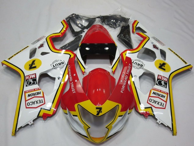 Discount 2004-2005 White Red Yellow Suzuki GSXR 600 / GSXR 750 Motorcycle Fairings Canada