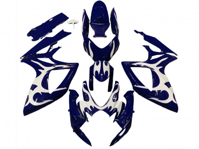 Discount 2006-2007 Dark Blue White Design Suzuki GSXR 600 / GSXR 750 Motorcycle Fairings Canada