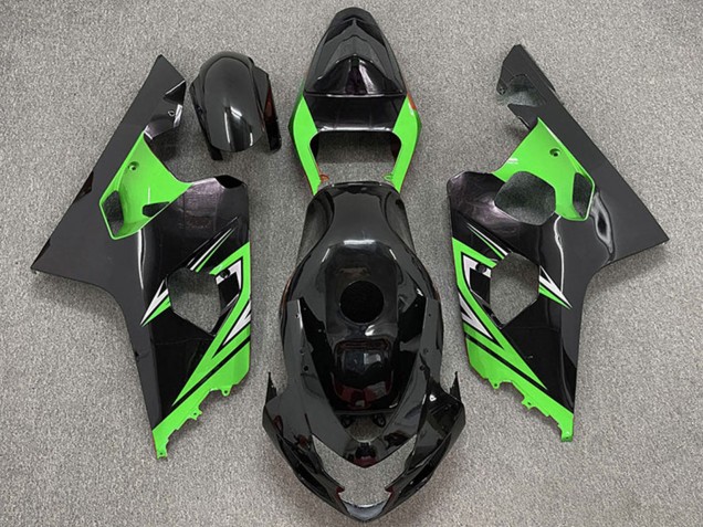 Discount 2004-2005 Glossy Black Green Suzuki GSXR 600 / GSXR 750 Motorcycle Fairings Canada