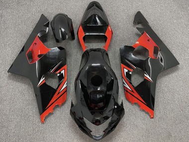 Discount 2004-2005 Glossy Black Red Suzuki GSXR 600 / GSXR 750 Motorcycle Fairings Canada