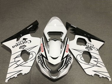 Discount 2004-2005 White Glossy Black Corona Motul Style Suzuki GSXR 600 / GSXR 750 Motorcycle Fairings Canada