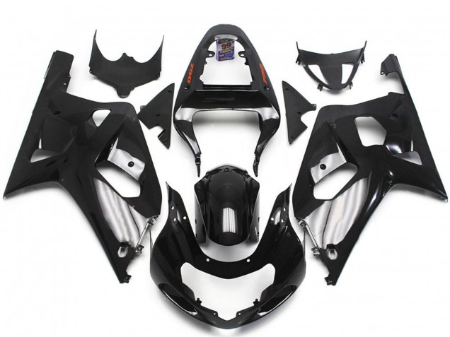 Discount 2001-2003 Glossy Black Silver Suzuki GSXR 600 / GSXR 750 Motorcycle Fairings Canada