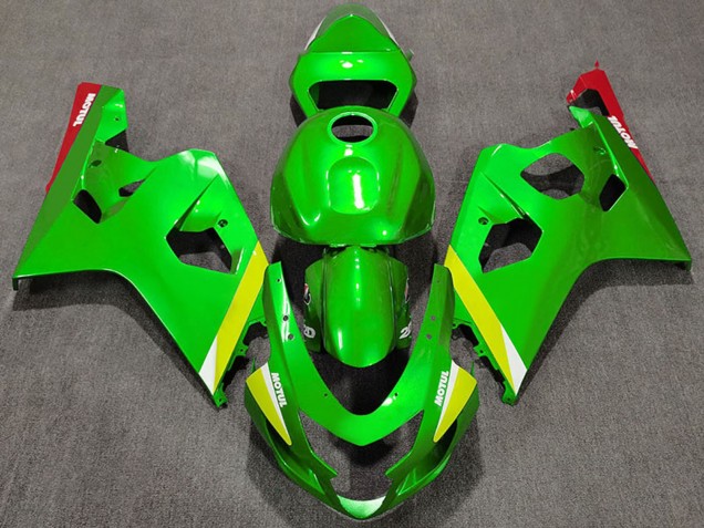 Discount 2004-2005 Green Yellow White Suzuki GSXR 600 / GSXR 750 Motorcycle Fairings Canada
