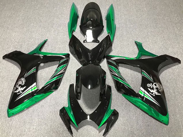 Discount 2006-2007 Green Glossy Black Suzuki GSXR 600 / GSXR 750 Motorcycle Fairings Canada