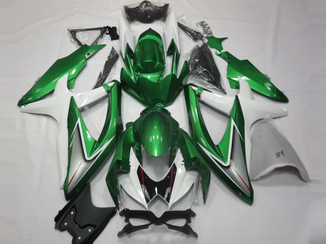 Discount 2008-2010 White Green Silver Glossy Black Suzuki GSXR 600 / GSXR 750 Motorcycle Fairings Canada