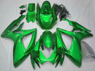 Discount 2006-2007 Glossy Green Plain Suzuki GSXR 600 / GSXR 750 Motorcycle Fairings Canada