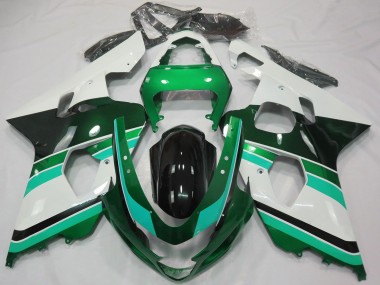 Discount 2004-2005 Glossy Green Green White Suzuki GSXR 600 / GSXR 750 Motorcycle Fairings Canada