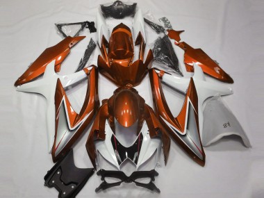 Discount 2008-2010 White Orange Silver Black Suzuki GSXR 600 / GSXR 750 Motorcycle Fairings Canada