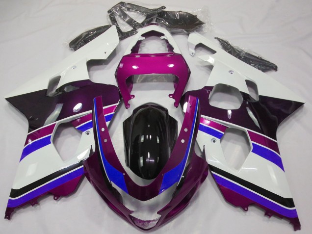 Discount 2004-2005 White Pink Blue Glossy Black Suzuki GSXR 600 / GSXR 750 Motorcycle Fairings Canada