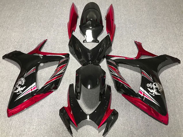Discount 2006-2007 Red Glossy Black Suzuki GSXR 600 / GSXR 750 Motorcycle Fairing Canada