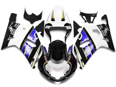 Discount 2001-2003 White Blue Glossy Black Viru Style Suzuki GSXR 600 / GSXR 750 Motorcycle Fairings Canada
