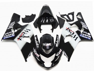 Discount 2004-2005 Glossy Black White West OEM Style Suzuki GSXR 600 / GSXR 750 Motorcycle Fairings Canada