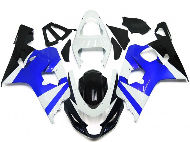 Discount 2004-2005 White Blue Glossy Black Suzuki GSXR 600 / GSXR 750 Motorcycle Fairing Kits Canada